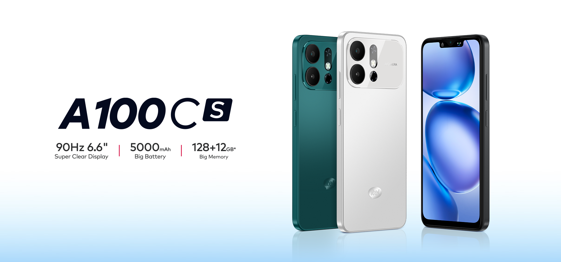 itel A100Cs — Écran 6.6'' 90Hz | 64Go + 6Go RAM | Batterie 5000mAh | Android 15 Go Edition | Livraison Gabon | Kadmarket