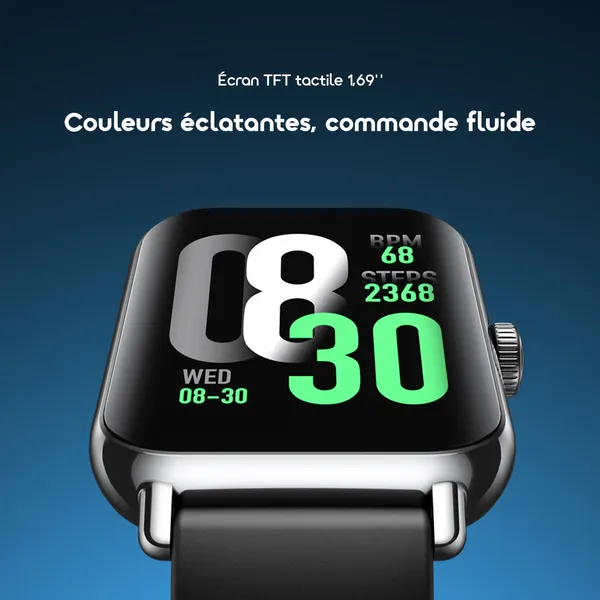 Montre Oraimo Watch 6 Pro — Cadrans IA | Écran 1,69" | Appels Bluetooth | Livraison Gabon | Kadmarket Kadmarket