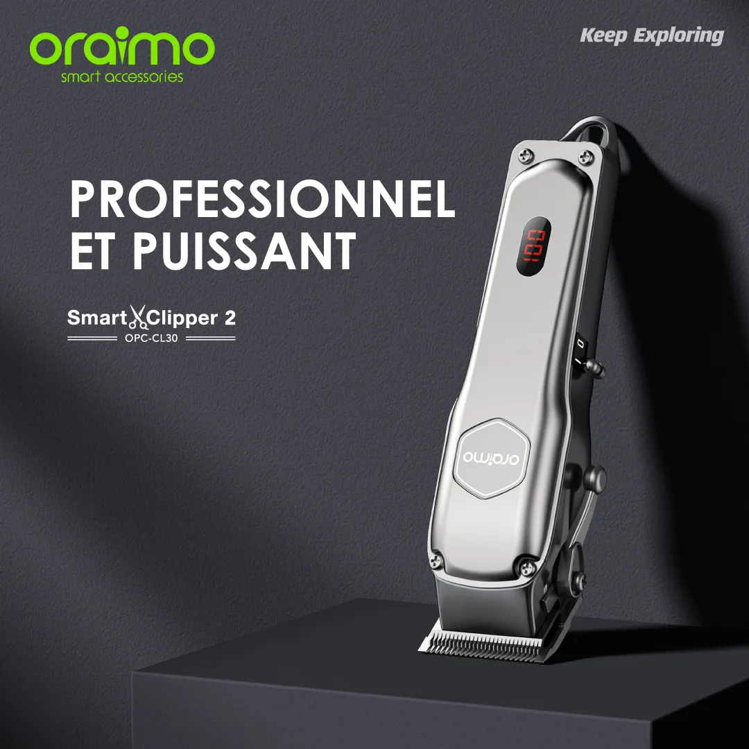 Oraimo SmartClipper2 OPC-CL30 – Tondeuse à cheveux professionnelle rechargeable | Kadmarket