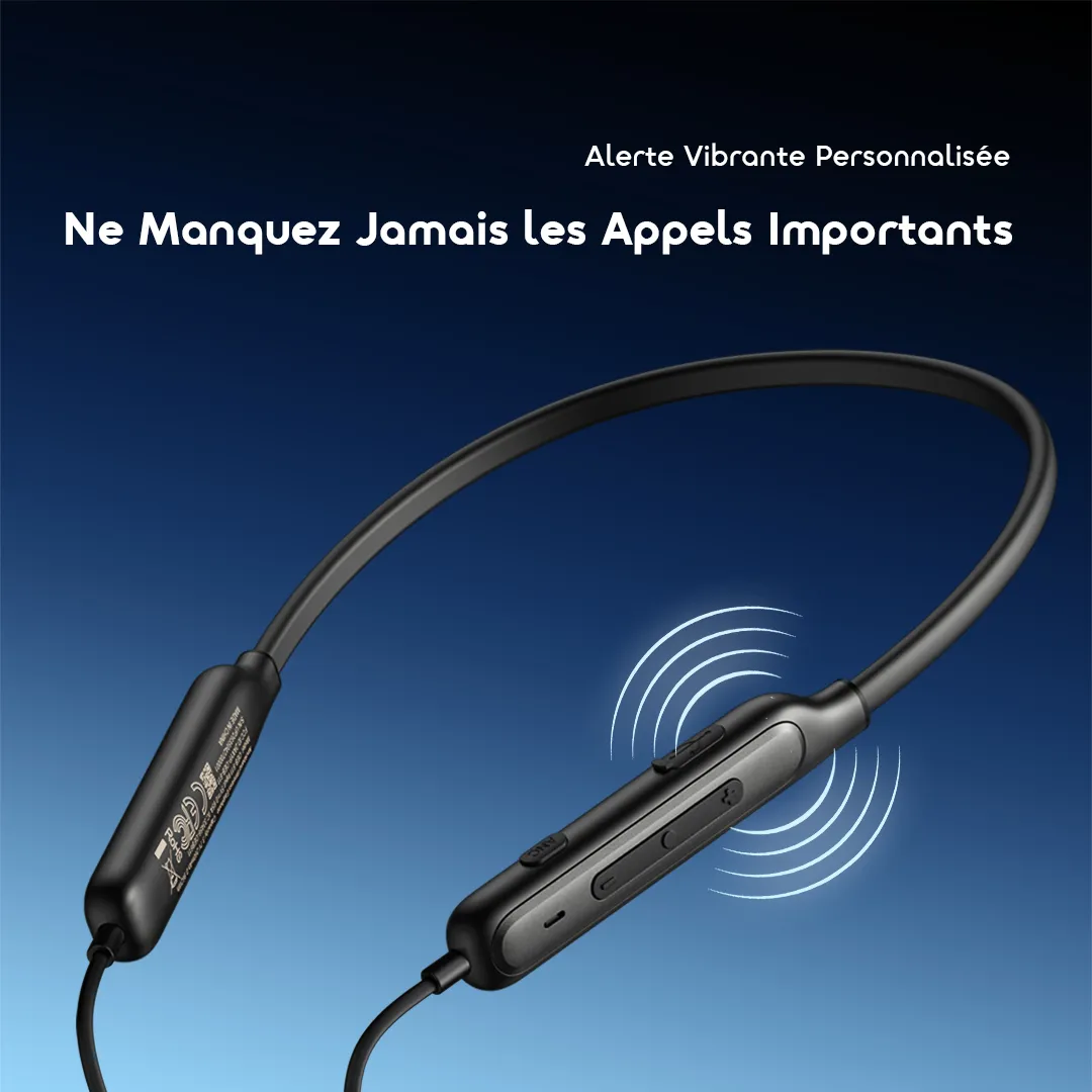Oraimo Necklace 5 — ANC 30dB | Autonomie 40h | Audio Sound360 | IPX4 | Livraison Gabon | Kadmarket