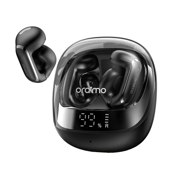 Oraimo OpenSnap N2 OPN-374N — Écouteurs Open Ear | Bluetooth 6.0 | Traduction IA | 26 h avec boîtier | Livraison Gabon | Kadmarket